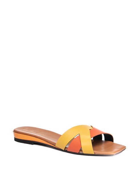 Ocher/orange delta sandal LE FOIE GRAS | DELTAVIT-ARANCIO